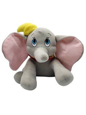 Disney Resort Dumbo Elephant Plush Toy Gray 11" Stuffed Pink Ears Circus Theme